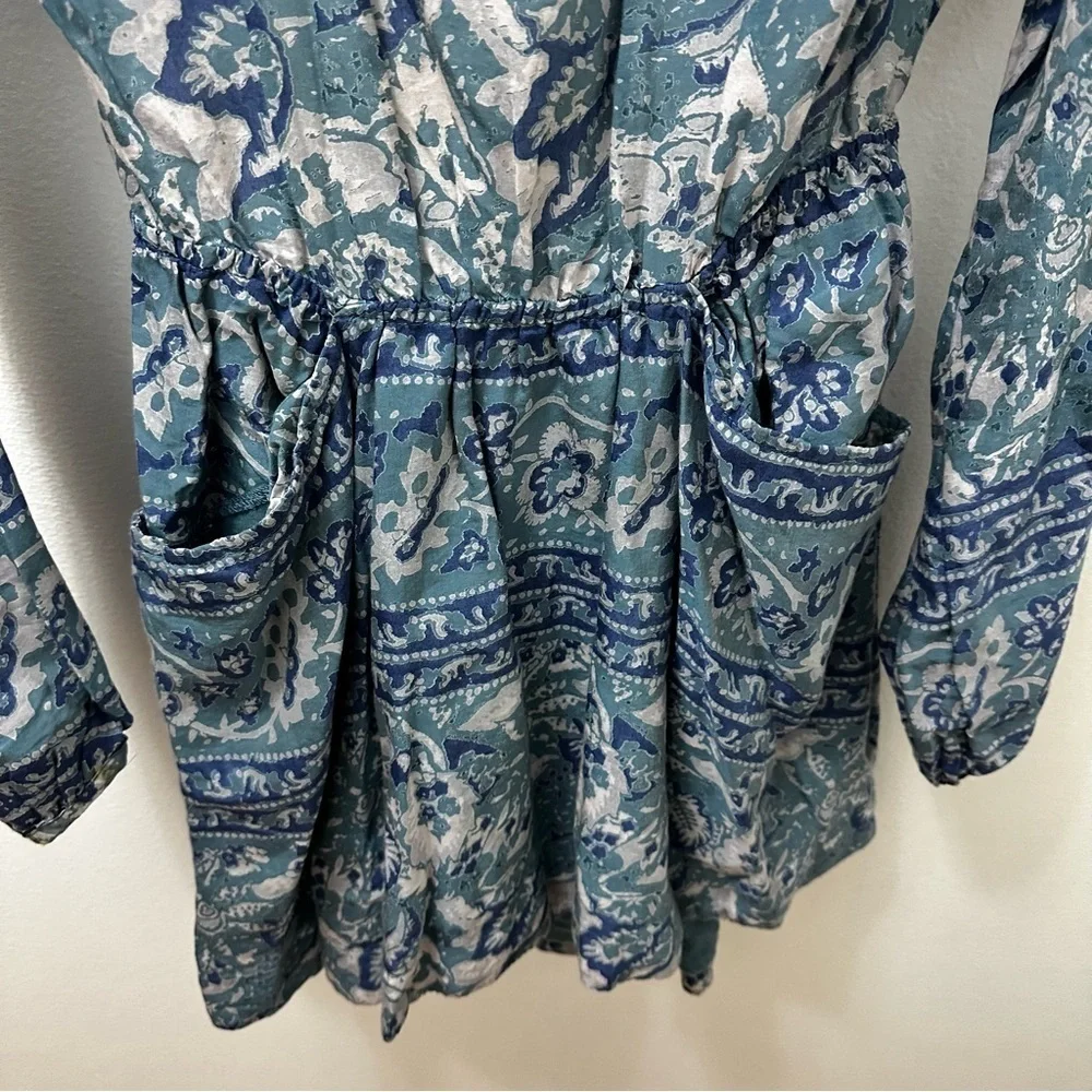 Free People Sliver Sun Printed Tunic Dress Size XS